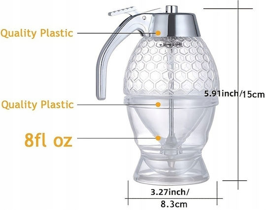 Dispenser de Sirop de Miere 240ml 15cm Convenabil pentru Vafe