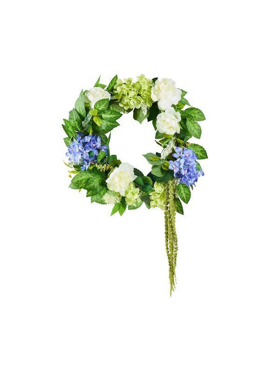 Vevor Artificial Decorative Wreath 23 Inches Blue White Green Hydrangeas Roses Zshhxqhtmlbl4g2okv0