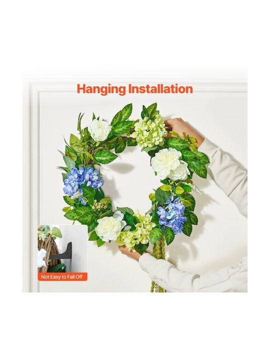 Vevor Artificial Decorative Wreath 23 Inches Blue White Green Hydrangeas Roses Zshhxqhtmlbl4g2okv0