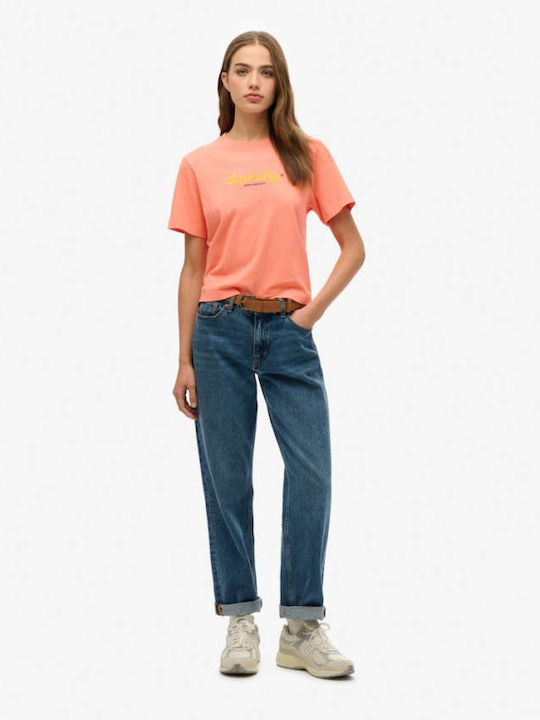 Γυναικείο Crop T-shirt Πορτοκαλί
