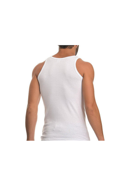 Ανδρικές Φανέλες Αμάνικες Λευκό 6Pack