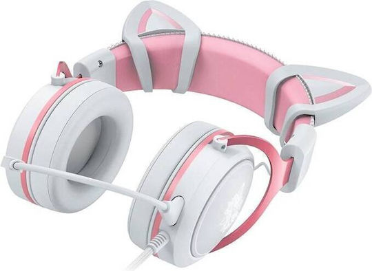 Onikuma X10 Cat Ears Over Ear Gaming Headset με σύνδεση 3.5mm / USB Λευκό