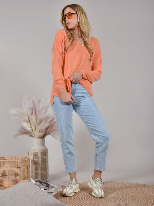 Belle Femme Pullover orange 6005-9