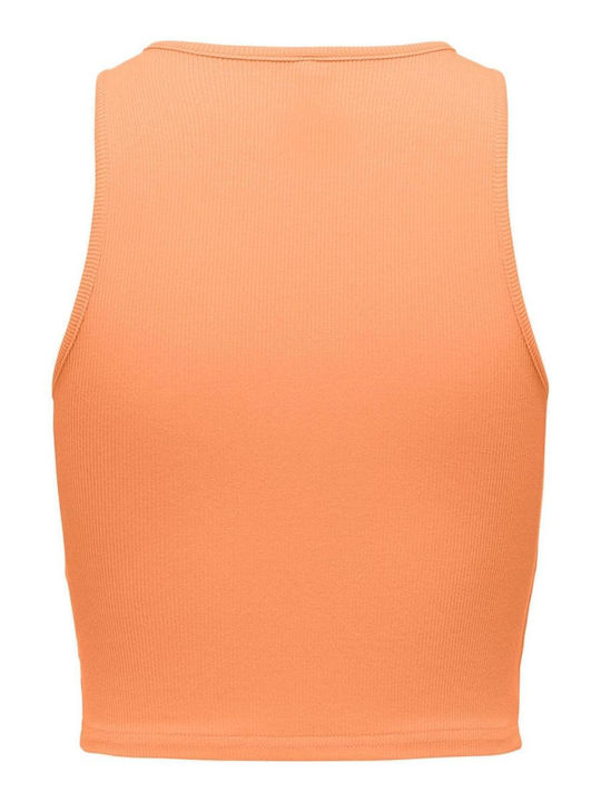 Bellia Damen Crop Top Ärmellos Coral