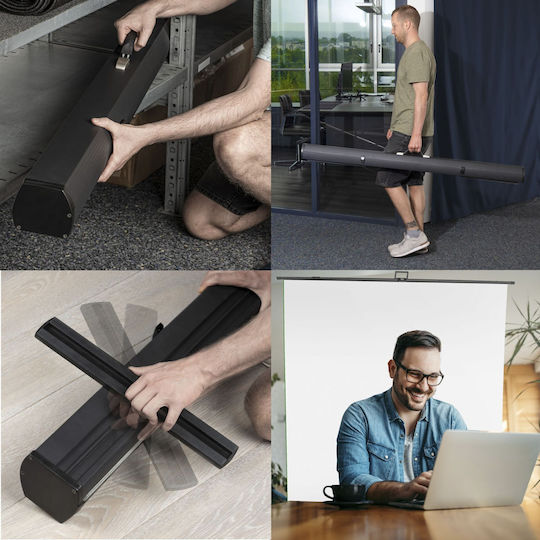 Walimex Roll-up Панел Фотографско Фон Текстилен 210x220см Бял