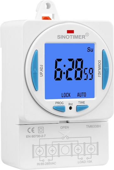 Цифров реле таймер Sinotimer 250VAC/10A 50/60Hz TM6338H2-30D