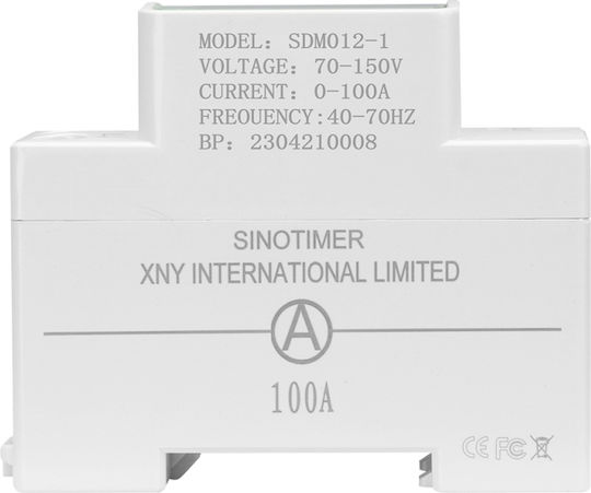 Single-phase Electric Energy Meter Sinotimer 50-300v 100a Led Display Reset Function Illuminated Sdm012-2
