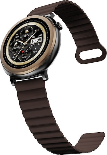 HiFuture Aurora Smartwatch με Παλμογράφο (Καφέ)