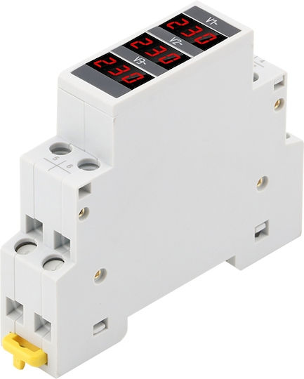 Sinotimer Voltmeter Three-Phase Measures AC Voltage 80-500V SDM010