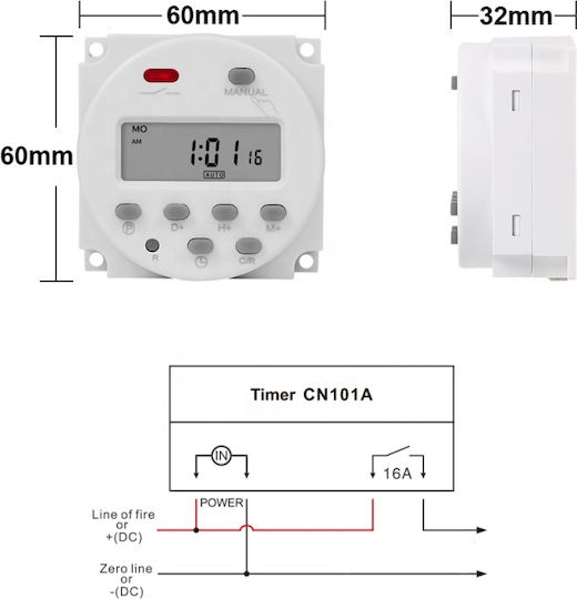 Sinotimer Digital Timer 1 Second Interval 230v Programmable Lcd Digital Timer 7-day Weekly Use Cn101s-2