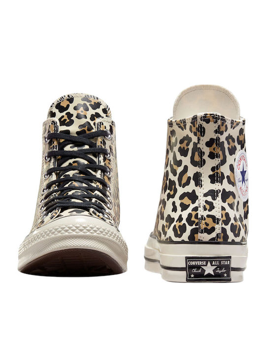 Chuck 70 Γυναικεία Flatforms Μποτάκια Glow In The Dark / Leopard Print