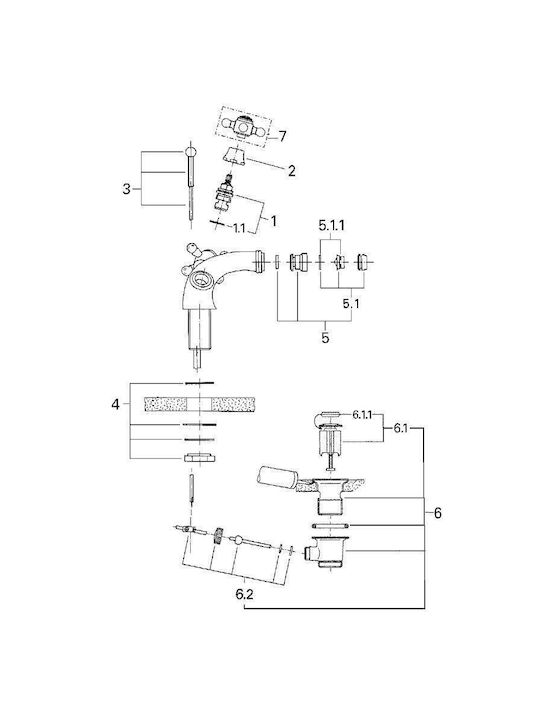 Grohe Baterie Bidet Argintiu / Argintiu