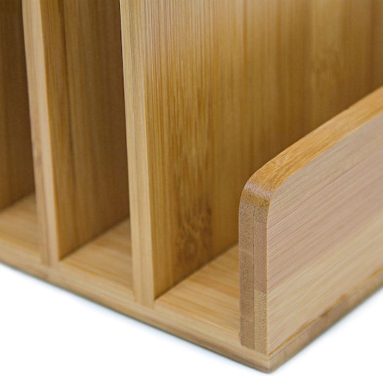 Relaxdays Θήκη Αποθήκευσης Οργάνωσης Εγγράφων Bamboo Natural 4052025191313