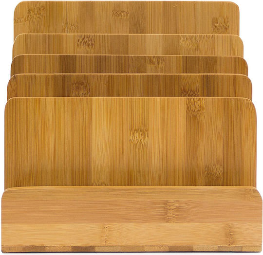 Relaxdays Θήκη Αποθήκευσης Οργάνωσης Εγγράφων Bamboo Natural 4052025191313