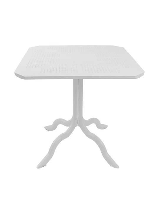 Icon Pătrat Masă Bar din Polipropilenă White Shade 80x80x74.5buc