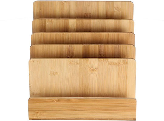 Relaxdays Θήκη Αποθήκευσης Οργάνωσης Εγγράφων Bamboo Natural 4052025191313