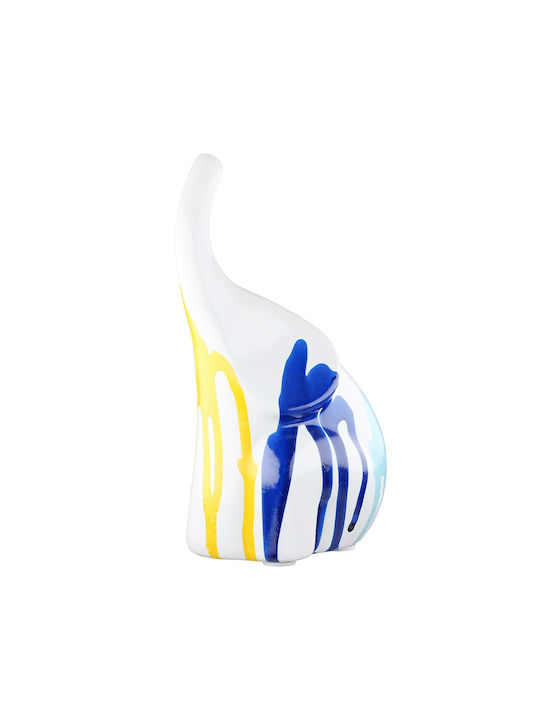 ArteLibre Set of Decorative Elephants made of Ceramic Colori 11.5x8x19cm 15pcs