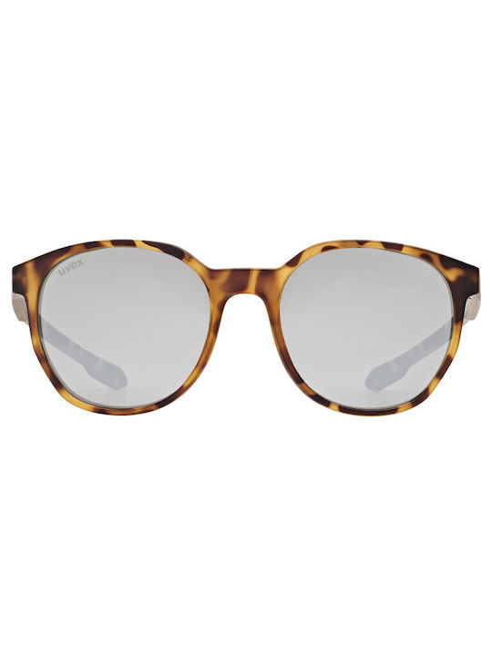 Uvex Sunglasses with Brown Tartaruga Plastic Frame and Silver Mirror Lens 5330806616