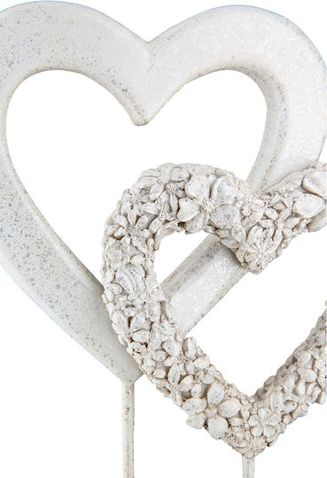 ArteLibre Decorativă Inima Flower Heart din Metal 14.5x6.5x24cm 1buc