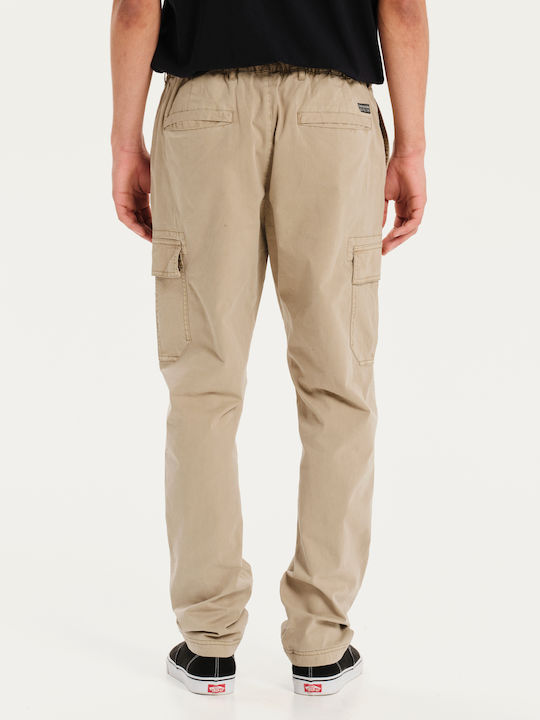 Hose Cargo Elastisch Beige