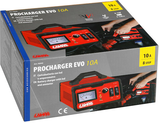 Lampa Procharger EVO 8Step Φορτιστής Μπαταρίας Αυτοκινήτου & Μοτοσυκλέτας 6/12V