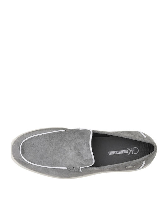 Wildleder Herren Mokassins in Gray Farbe