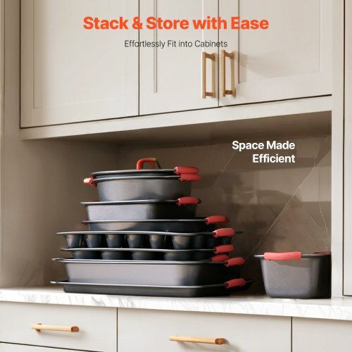 Vevor Baking Pan from Stainless Steel with Non-Stick Coating 10 Pieces