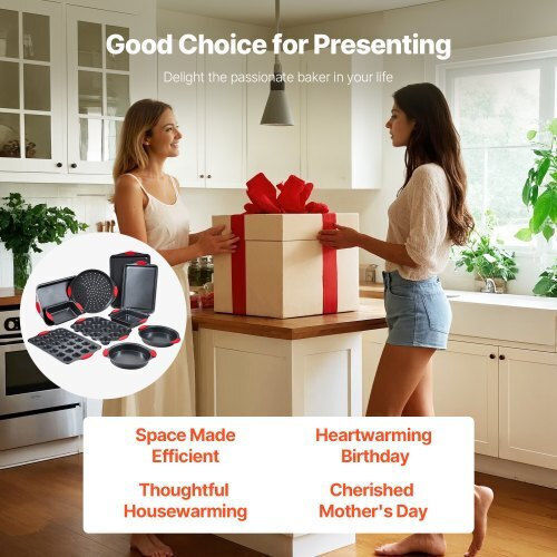Vevor Baking Pan from Stainless Steel with Non-Stick Coating 10 Pieces