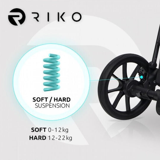 Riko Velar Регулируемо Бебешка количка 2 в 1 Подходящо за Новородено Sage 02 9.2кг