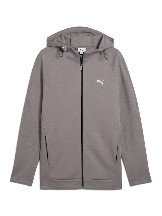 Evostripe Ζακέτα με Κουκούλα Grey