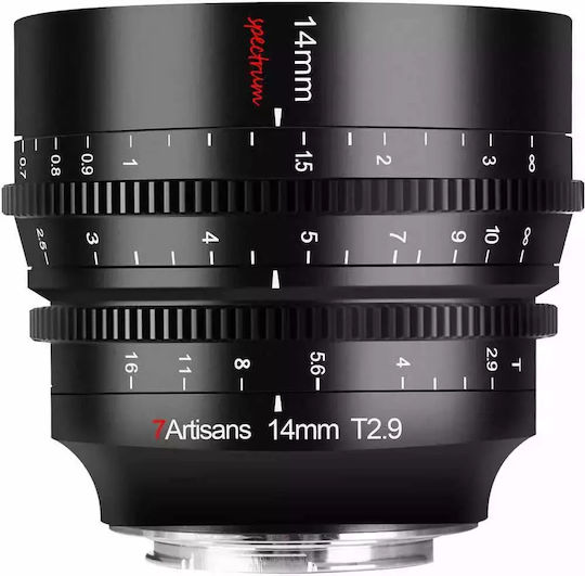 7artisans Full Frame Camera Lens T2.9 Spectrum Fixed for Leica L Mount Black