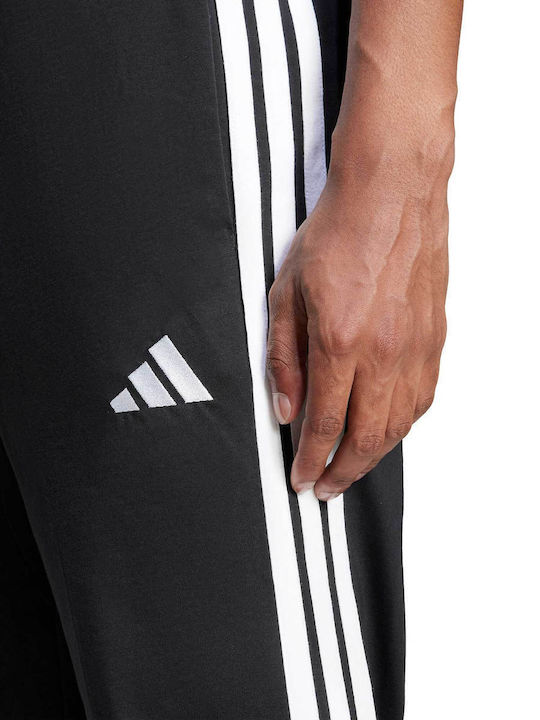 Essentials 3-Stripes Jogginghose ohne Gummizug Black