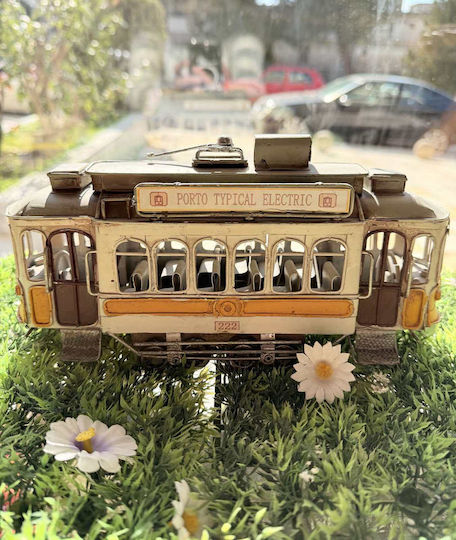 Античен метален декоративен трамвай 25x7xH13cm