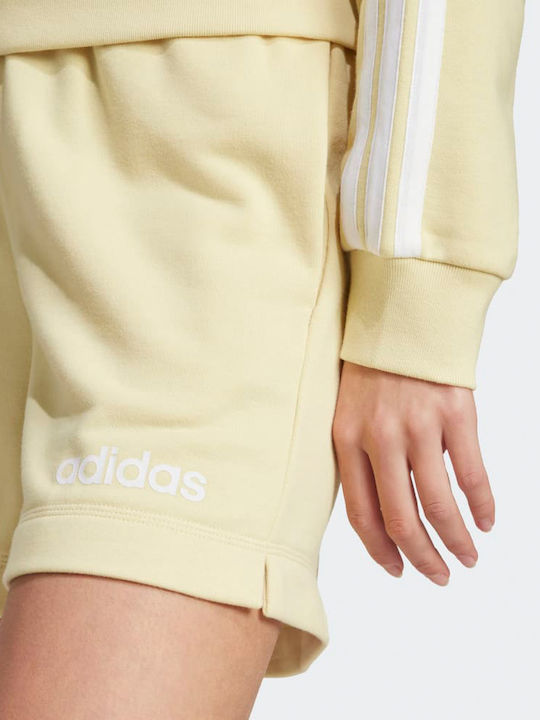 adidas Essentials Linear French Γυναικείο Πετσετέ Σορτς Κίτρινο adidas Essentials Linear French Γυναικείο Πετσετέ Σορτς Κίτρινο
