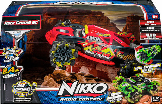 Nikko R/C Rock CrushR Red Lightning Радиоуправляемо Автомобил Пълзящи машини 4WD Червен