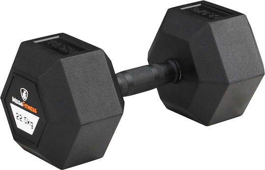 MegaFitness Sechseck Gummi Kurzhantel 1 x 22,5kg