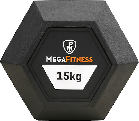 MegaFitness Sechseck Hanteln Gummi 1 x 15kg