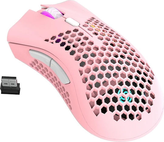 Royal Kludge RM310 Wireless RGB Gaming Mouse Pink