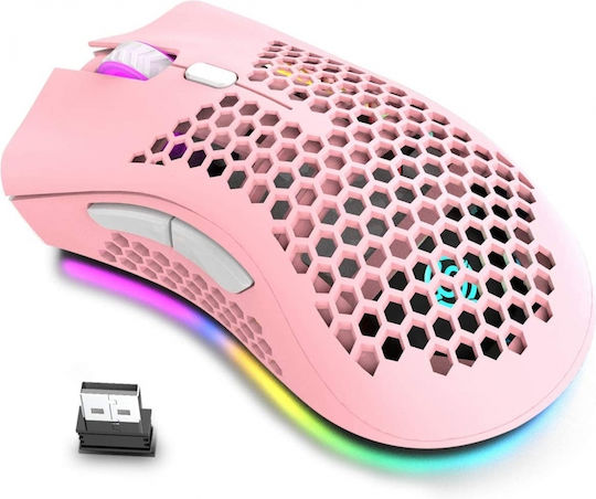 Royal Kludge RM310 Wireless RGB Gaming Mouse Pink
