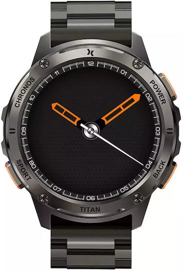 MaxCom FW110 Titan Chronos Titanium Smartwatch με SIM και Παλμογράφο (Μαύρο)