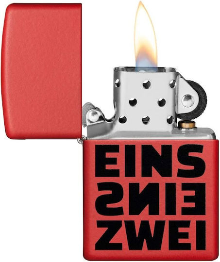 Zippo Αναπτήρας Φλόγας σε Κόκκινο χρώμα