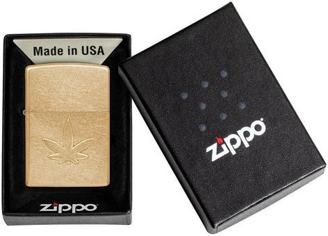Zippo Brichetă Flacără Rezistent la vânt Cannabis