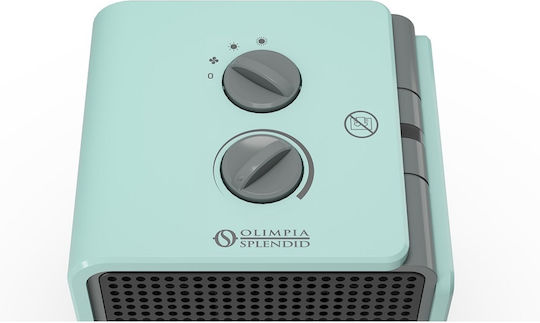 Olimpia Splendid Caldo Cubic Ceramic Fan Heater Bathroom Floor Turcoaz 1800W