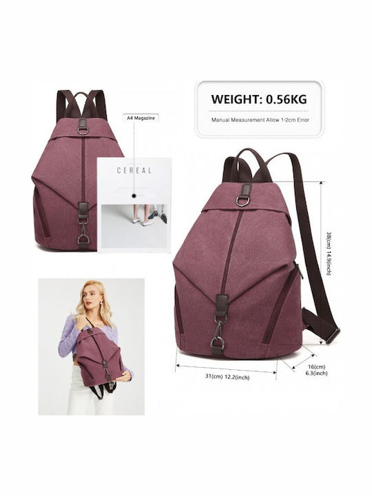 Miss Lulu Backpack Μπορντό
