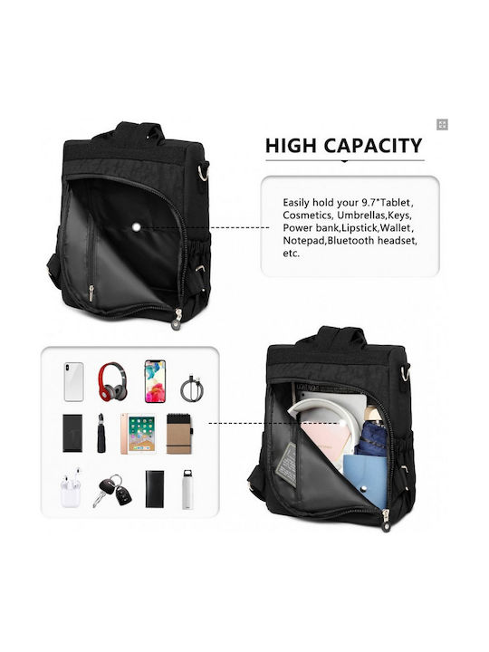 Miss Lulu Backpack Waterproof Black