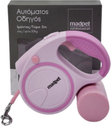 Madpet Automatic Leash Pink 3 1 Strap Dogs Up to 50kg