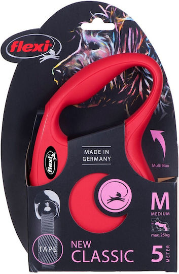 Flexi Foldable Dog Leash/Lead Strap New Comfort M Red 5m up to 25kg (Various Colors)