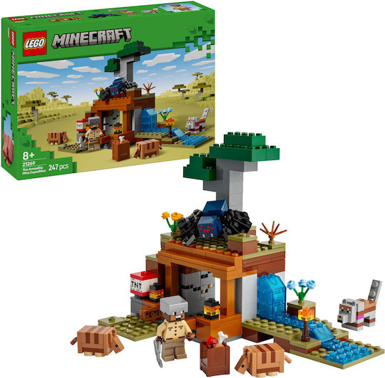 LEGO Minecraft Експедиция До Мината На Броненосеца За 8+ Години 247 Бройки