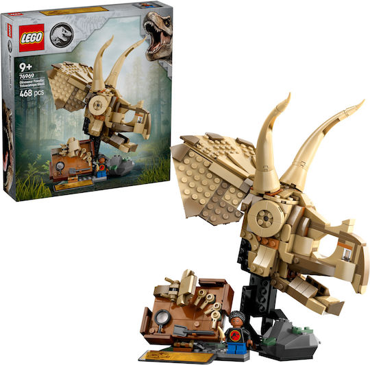 LEGO Jurassic World Fosile De Dinozaur Craniu De Triceratops Pentru 9+ Ani 468 Bucăți
