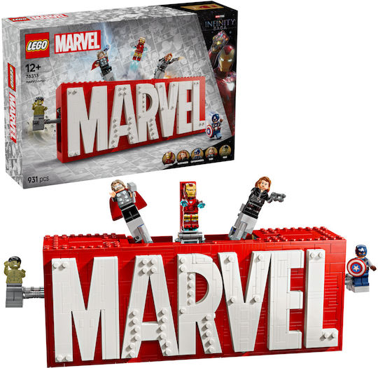 LEGO Marvel Super Heroes MARVEL Logo & Minifigures for Ages 12+ 931 Pieces